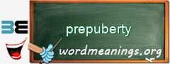 WordMeaning blackboard for prepuberty